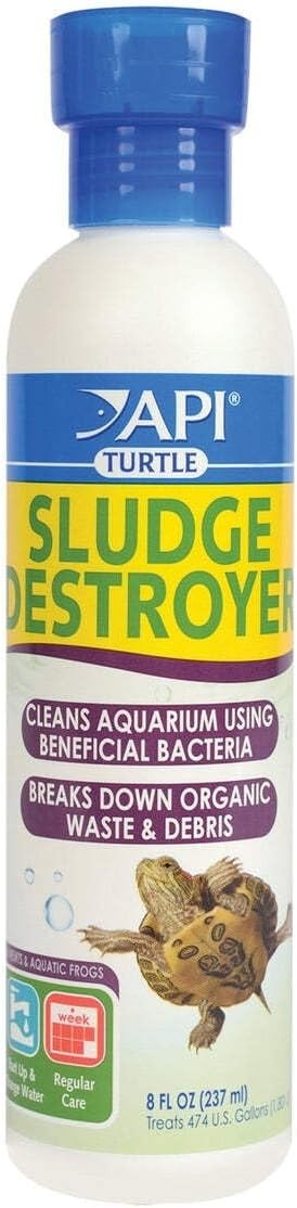 TURTLE SLUDGE DESTROYER Aquarium Cleaner & Sludge Remover Treatment 8-Ounce