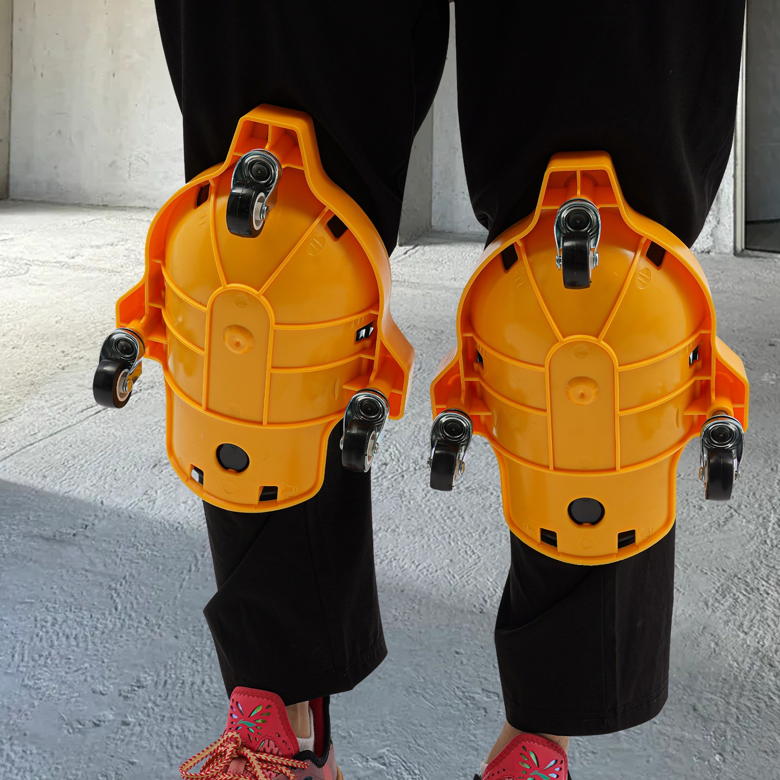 Rolling Knee Pads Adjustable Knee-Blades Durable Work Safety Sliding Knee Pads