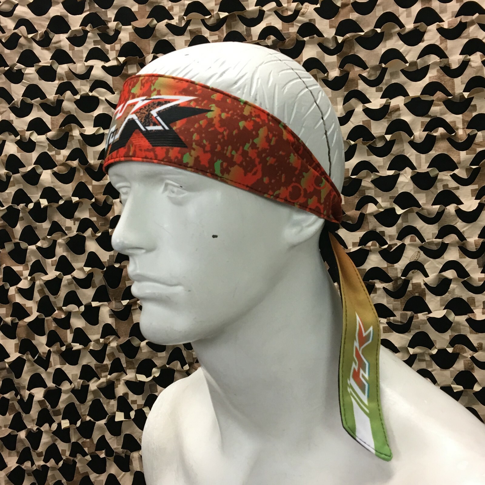 NEW HK Army Headband - Retro Liquid Orange/Lime