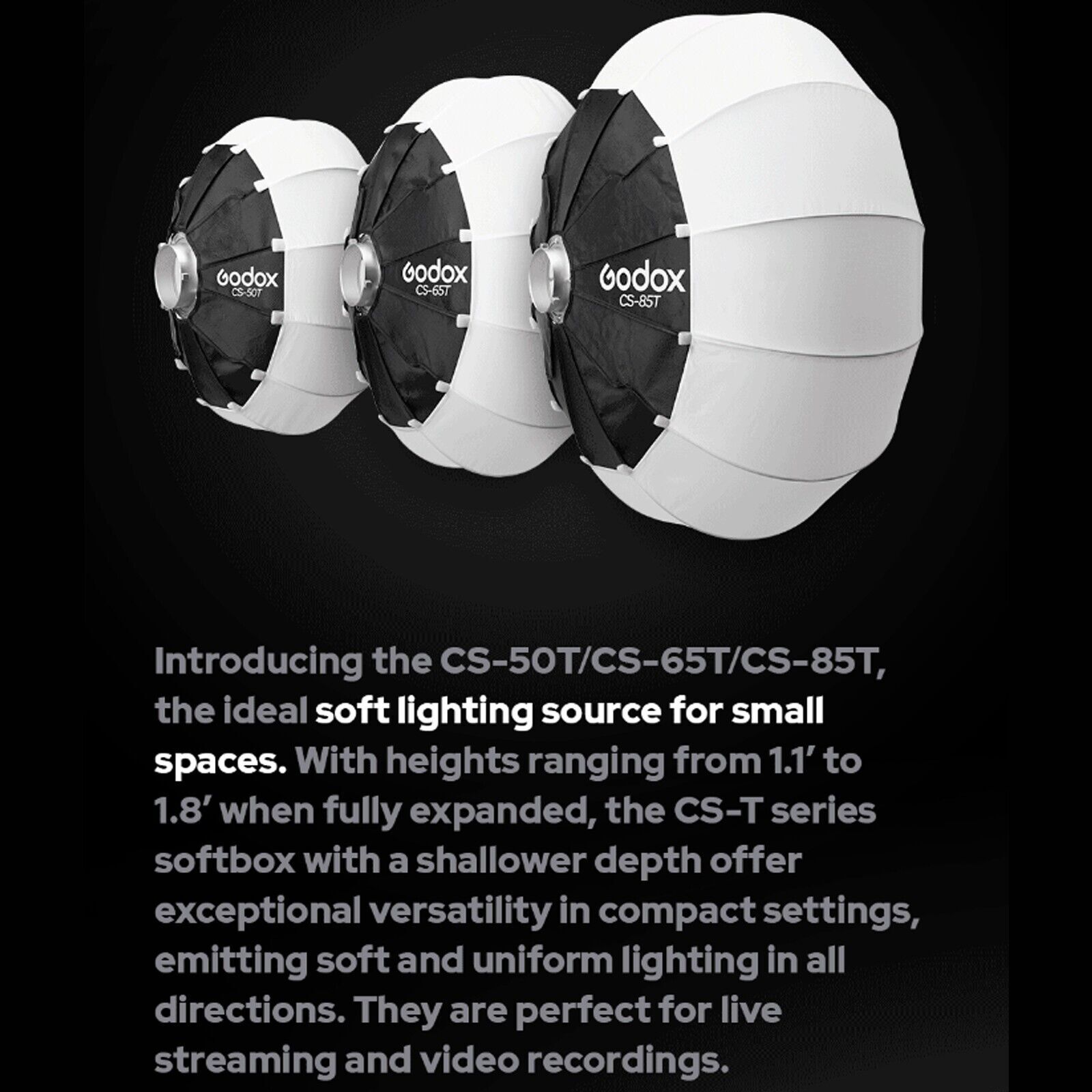 Godox CS-85T 85cm/33.4inch Lantern Softbox Light Modifier Bowens Mount SoftBoxes