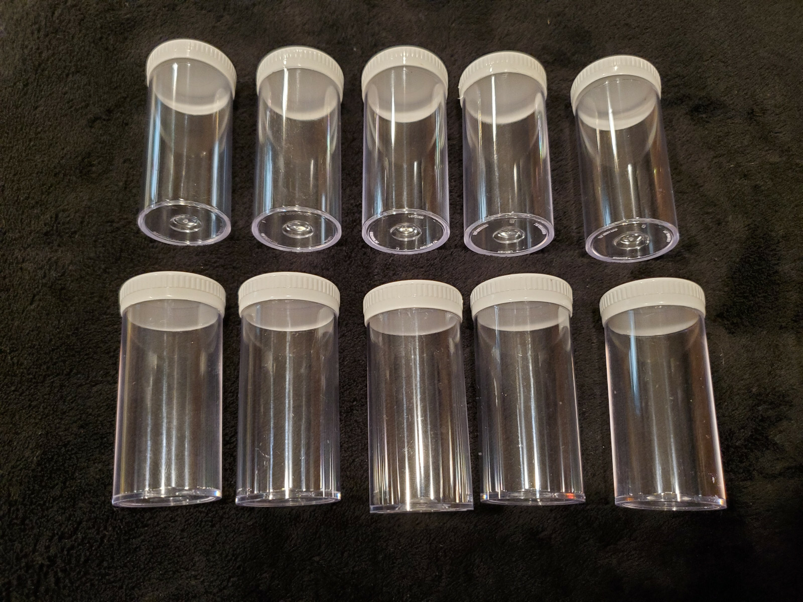 (10) 1-1/4" x 3" Clear Plastic Vial with snap cap.