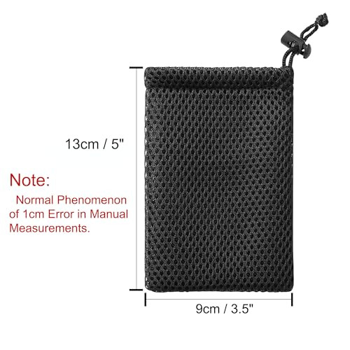 Nylon Mesh Drawstring Bag, 5 x 3.5 Inch Small Storage Pouch String Bags for