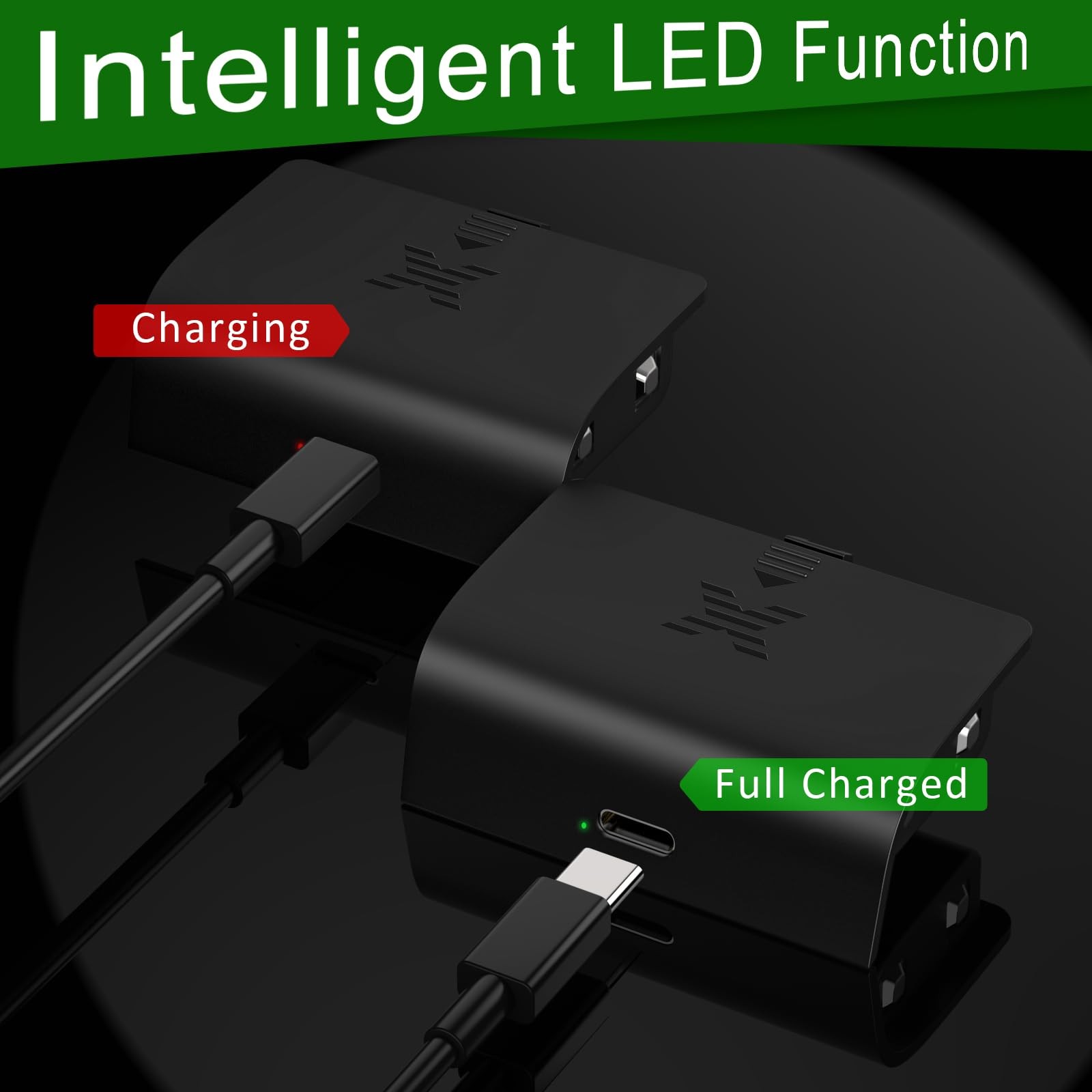 Controller Battery Pack Compatible with Xbox Series S/X with Type-C Charging ...