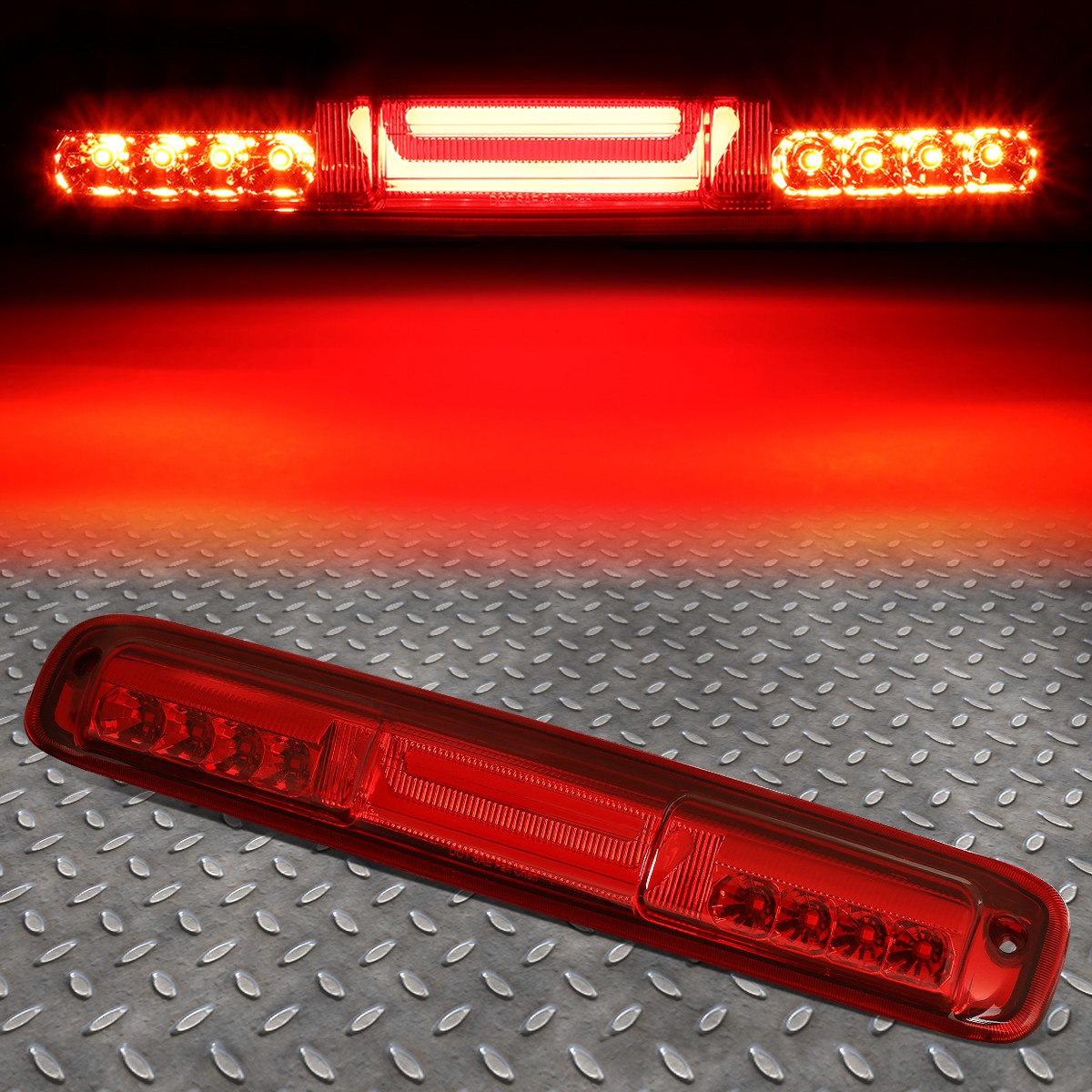 [LED BAR]FOR 99-07 SILVERADO SIERRA THIRD 3RD TAIL BRAKE LIGHT CARGO LAMP RED