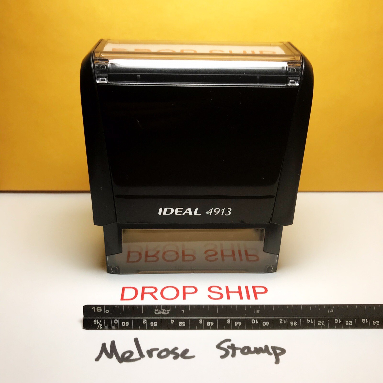 Drop Ship Rubber Stamp Red Ink Self Inking Ideal 4913