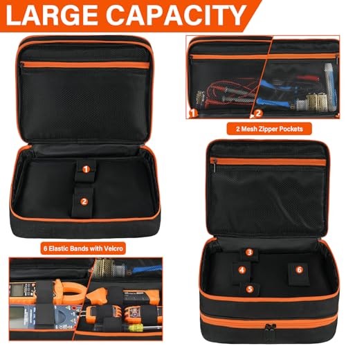 Carrying Case Compatible with Klein Tools ET310 AC/80101/80016 Black & Orange
