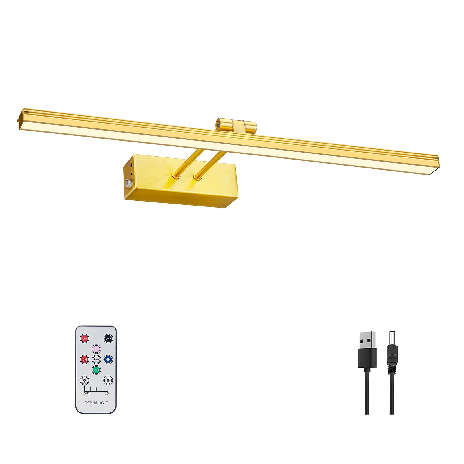 FUNCHDAY Picture Light,Battery Operated Picture Light for Wall,Wireless Remote P