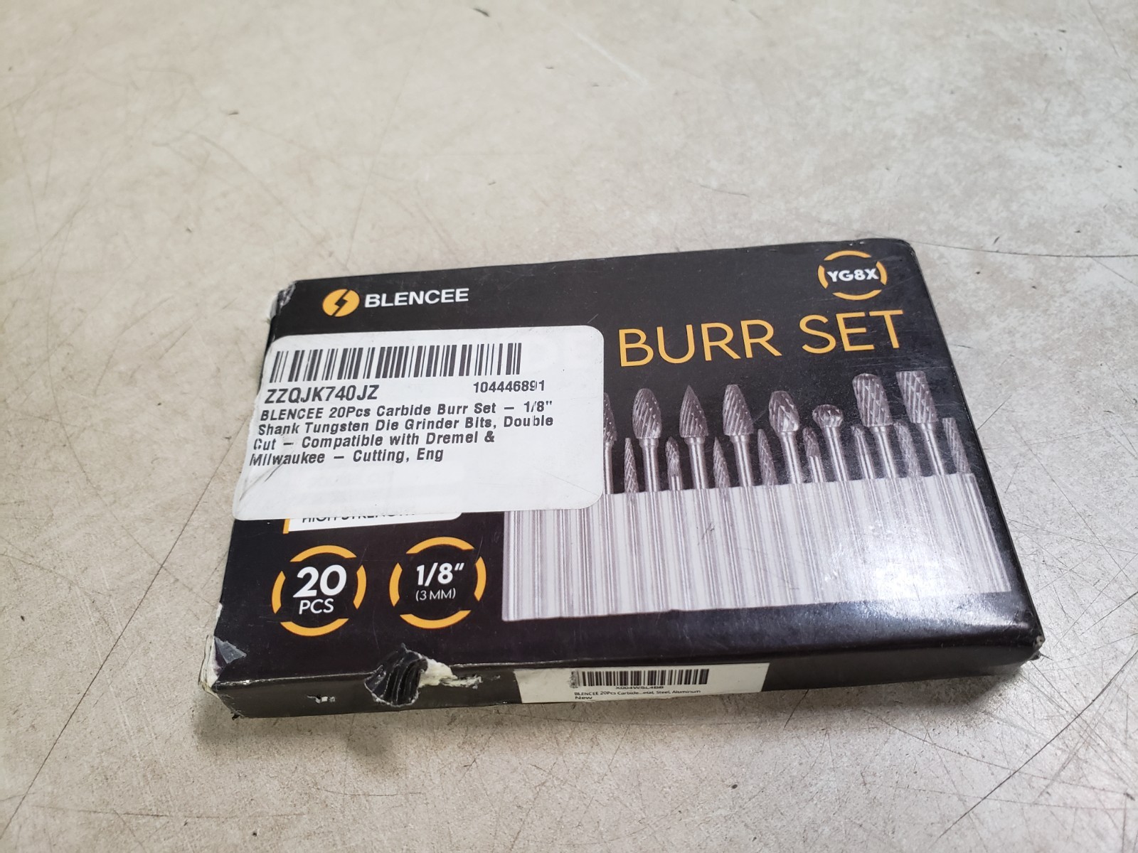 BLENCEE 20Pcs Carbide Burr Set - 1/8" Shank Tungsten Die Grinder 20pcs - 3mm