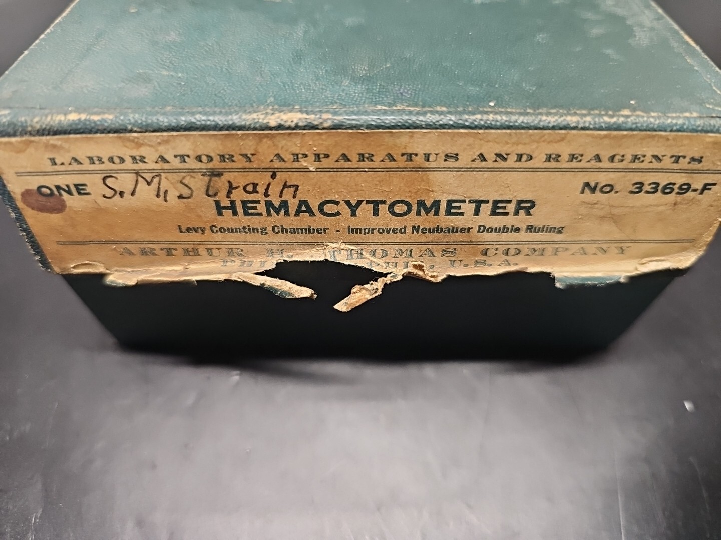 Vintage Arthur H Thomas Co. Hemacytometer Kit 3369-F Improved Double Ruling