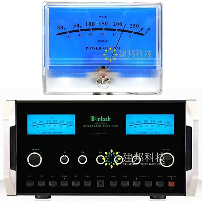 VU Meter DB Level Header Audio Power Amplifier Indicator Meter DB Table Blue