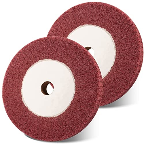 6 Inch Bench Grinder Polishing Wheel, 320 Grit Tight Weave 2Pcs(6"x1" 320#)