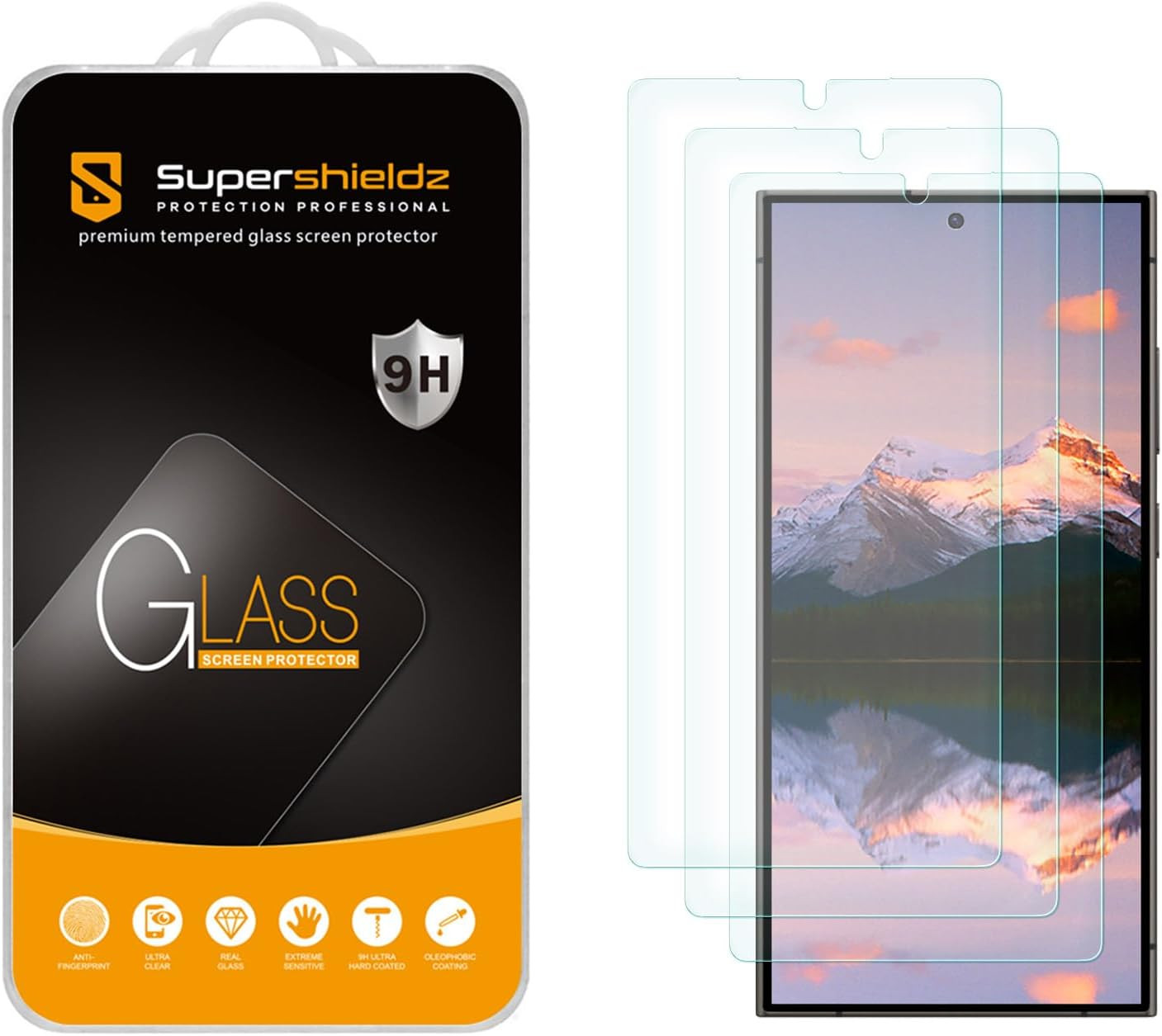 Supershieldz (3 Pack) Designed for Samsung Galaxy S25 Ultra Tempered Glass Scree