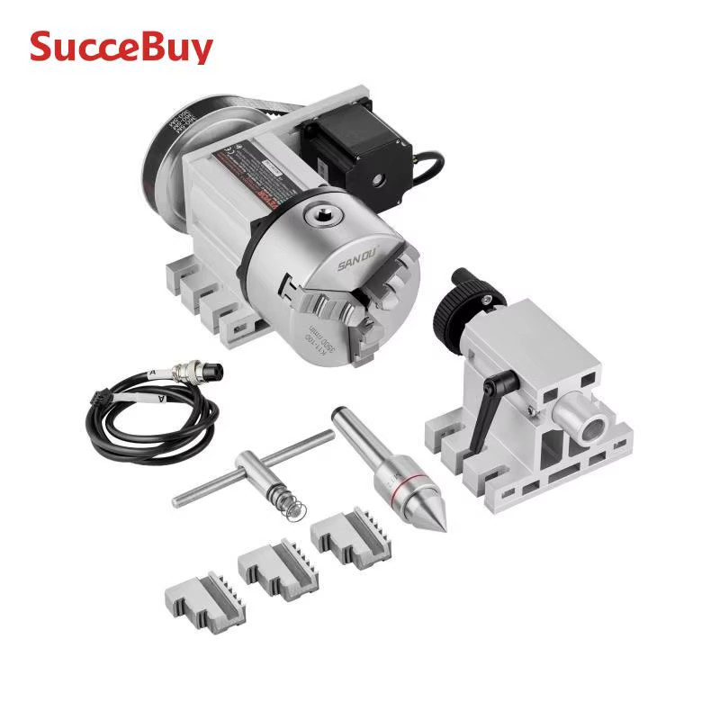 Dividing Head K11-100Mm 3-Jaw Chuck 2.6"/65 Mm Center Height Tailstock 6:1 Gear