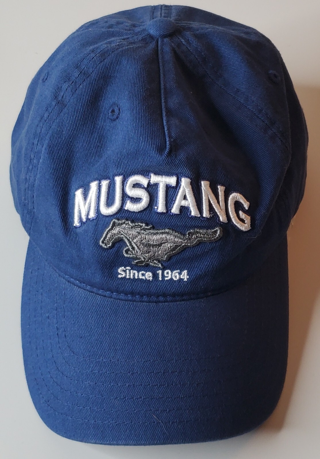 Ford Mustang Adjustable SnapBack Hat Embroidered Logo (Official Licensed)  BLUE