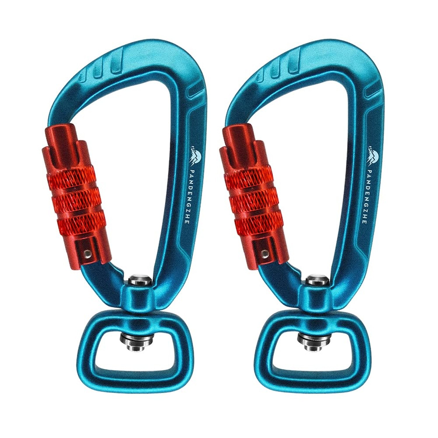 2.5" Auto Locking Carabiner Clips 4.5KN 1011lbs with Swivel Clasp for Dog Lea...