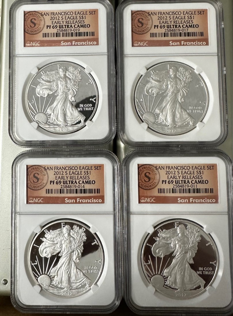 2012 S .999 American Silver Eagle NGC PR69 ULTRA CAMEO San Francisco Early RE