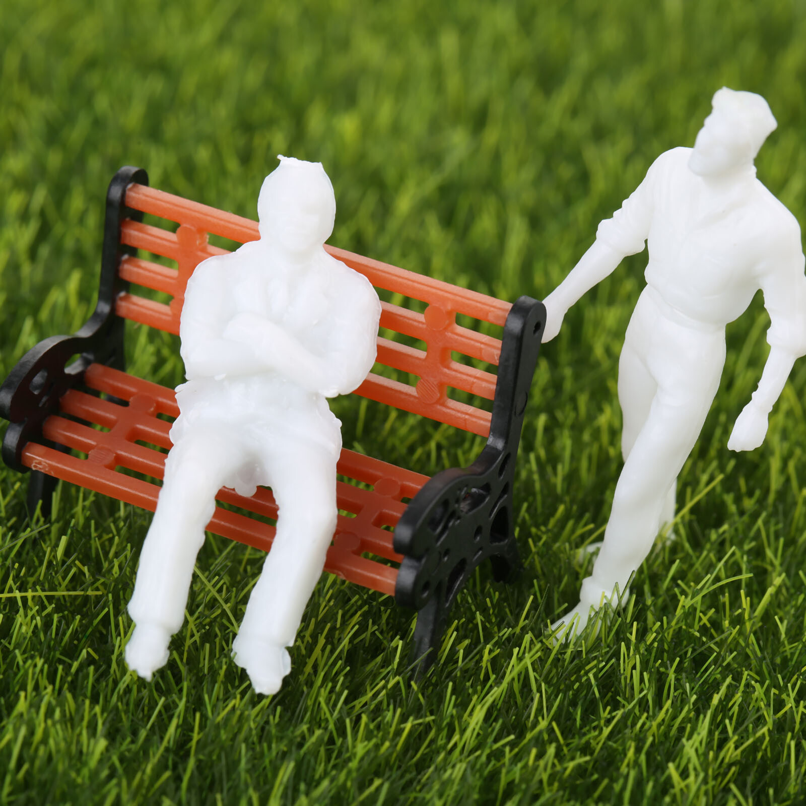 100pcs 1:150 Scale White Unpainted Model Peoples Figures Train Scenery Layout