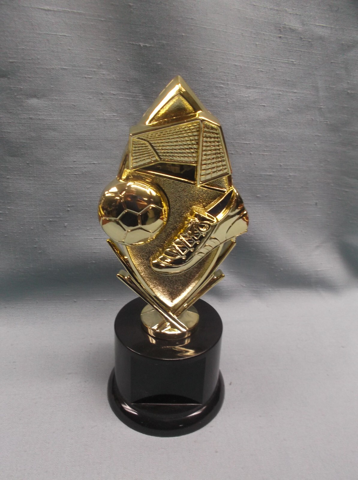 SOCCER THEME topper  8" tall on a 3 1/4" diameter base