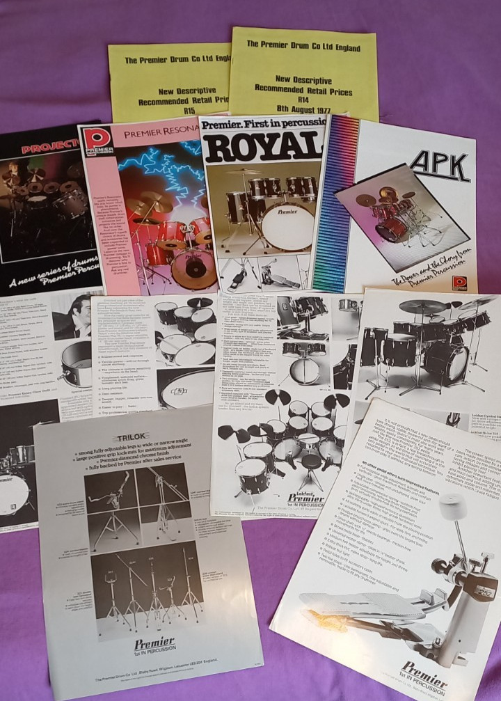 Vintage Premier brochures  TWELVE ITEMS Reso Projector Royale APK etc etc 70s vg