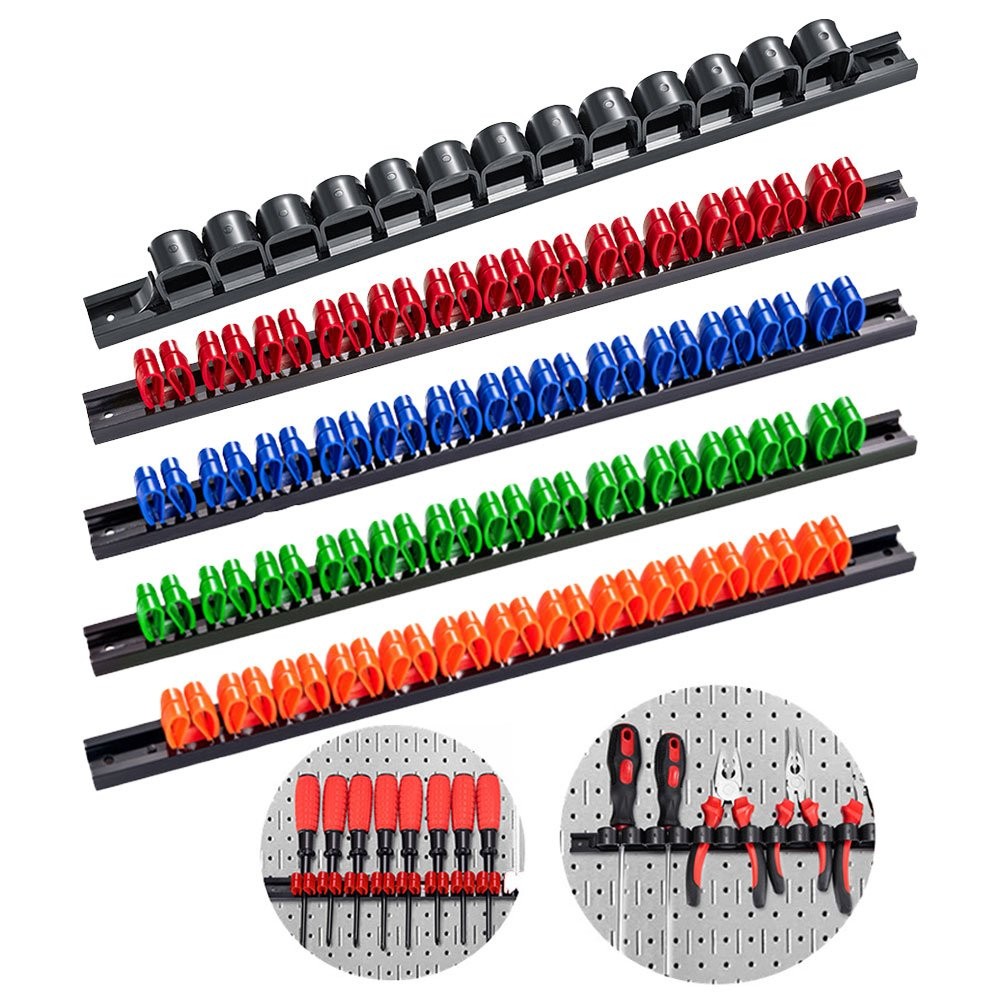 INDUSTRIAL ABS SCREWDRIVER TOOL RAIL RACK HOLDER ORGANIZERS WALL MOUNT CW