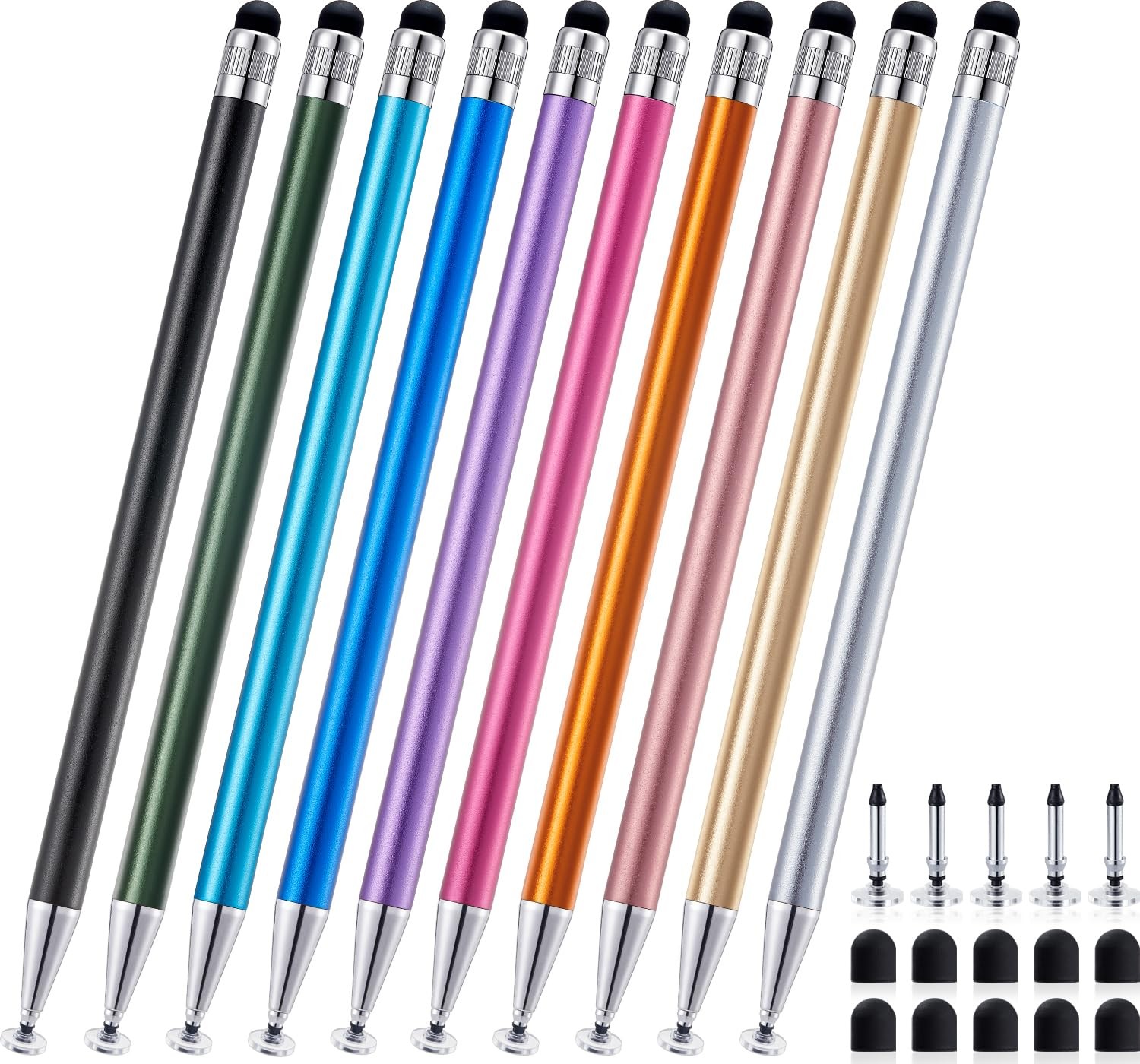 High Precision 2-in-1 Sensitive Touchscreen Stylus Pen Set 10 Pcs