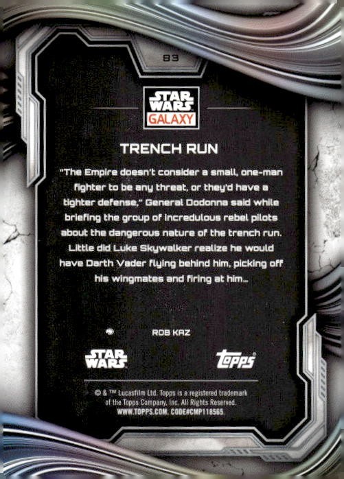 2025 Topps Chrome Star Wars Galaxy Base #83 Trench Run