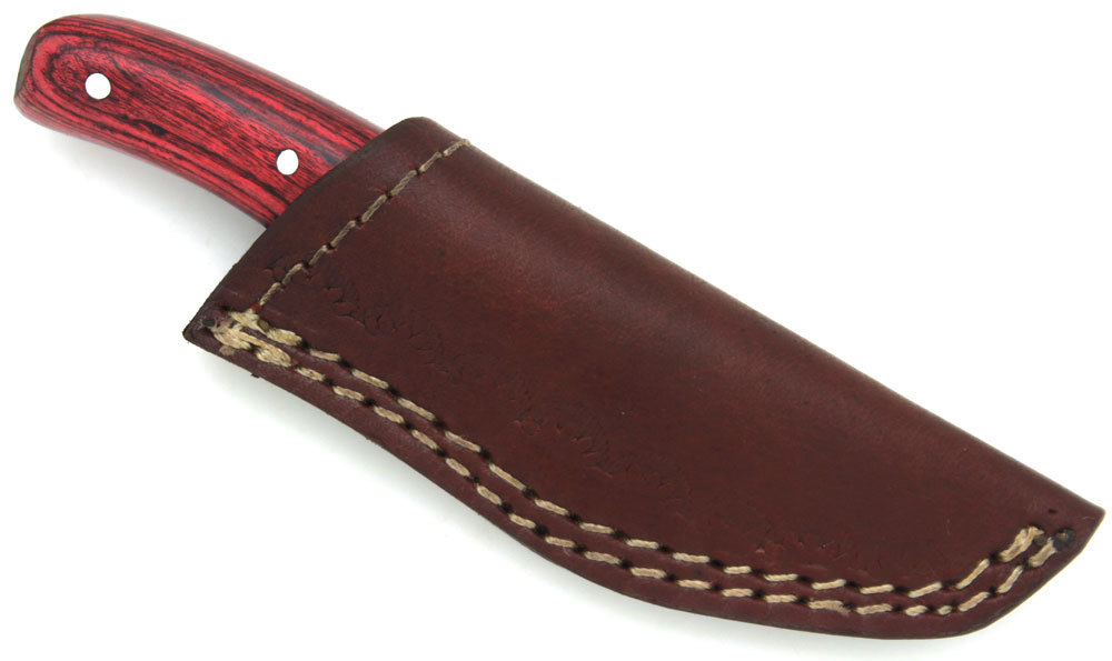 Wild Turkey Handmade Full Tang Real File Skinner Knife w/ Leather Sheath