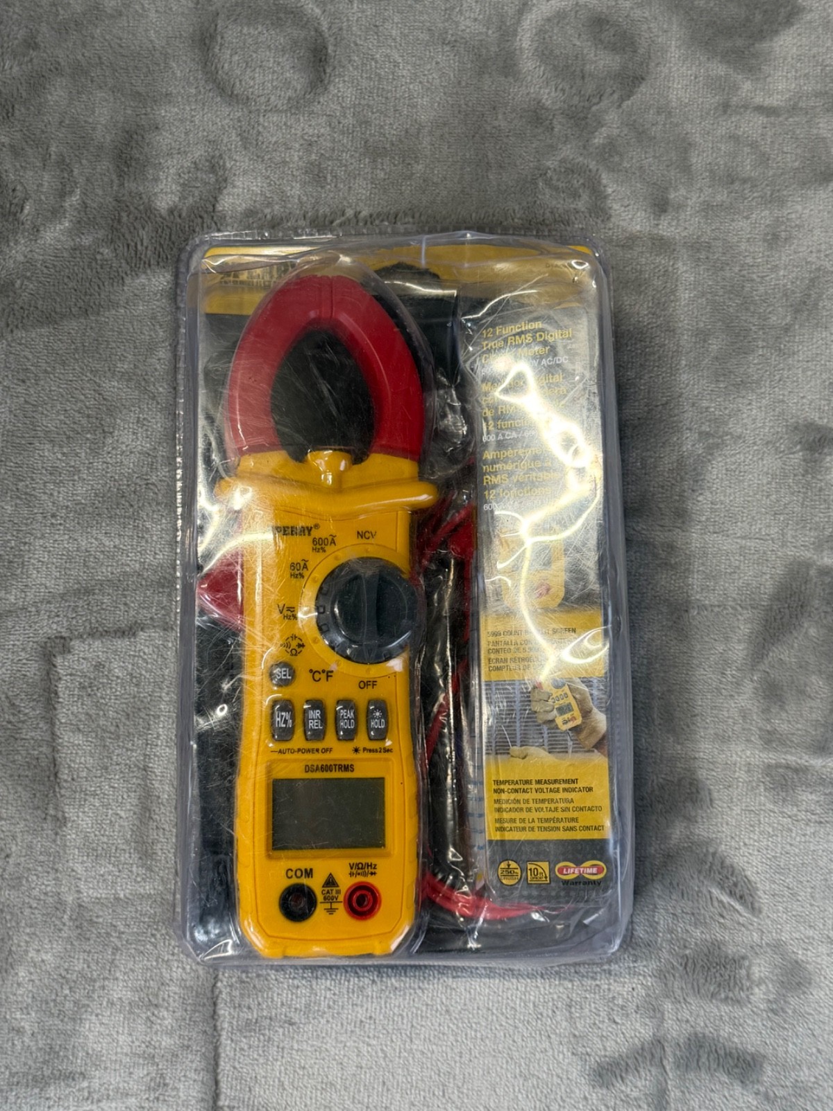 Sperry Digital Clamp Meter 12 Function True RMS 600A AC 600V AC/DC DSA600TRMS