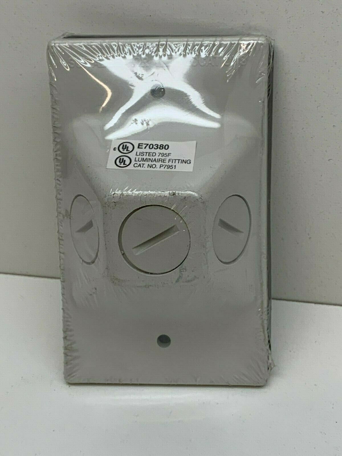 (2-Pack) Carlon White Rectangular 1/2" Threaded Nonmetallic Lampholder Cover
