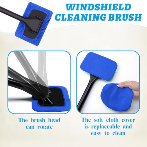 Car Window Cleaner, Car Windshield Cleaner Tool, Windshield Cleaner Dark blue