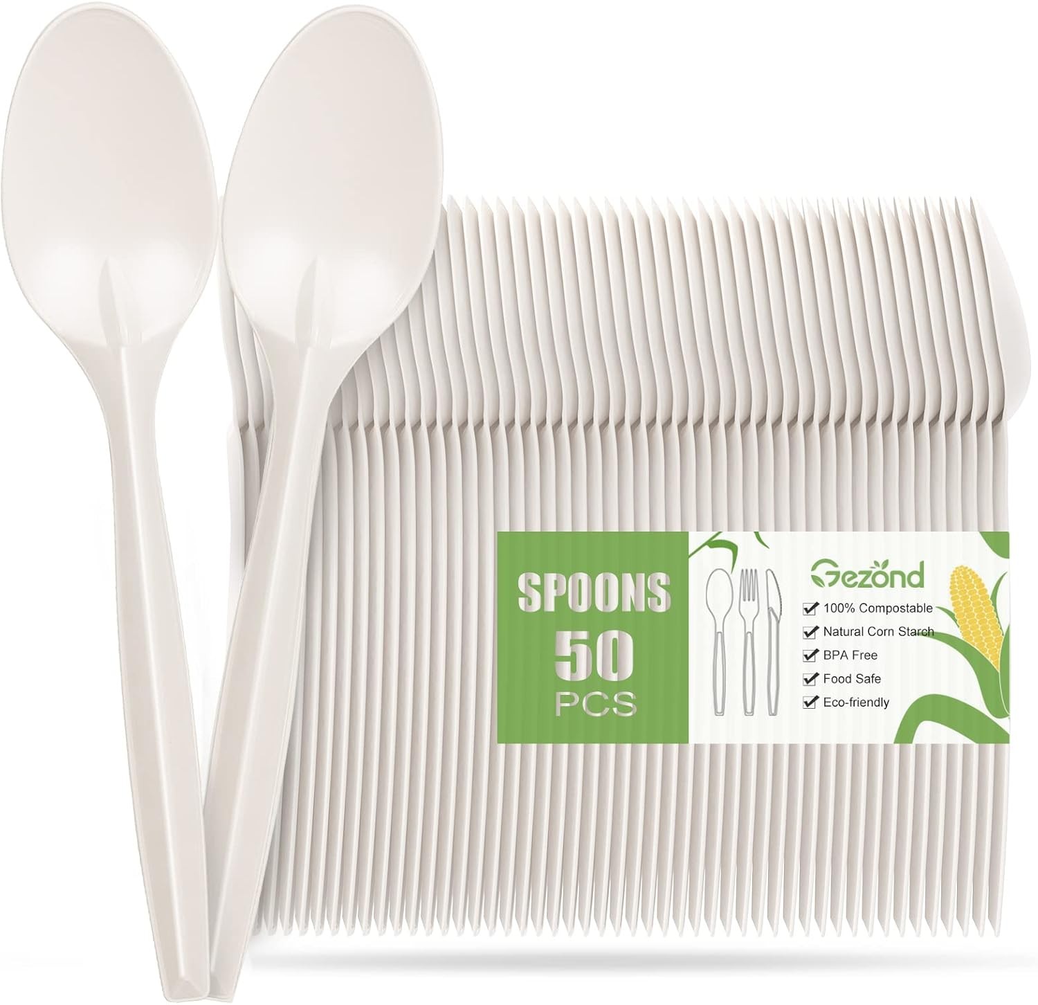 zond postable Spoons 6.7 Inch Disposable Spoons No Plastic