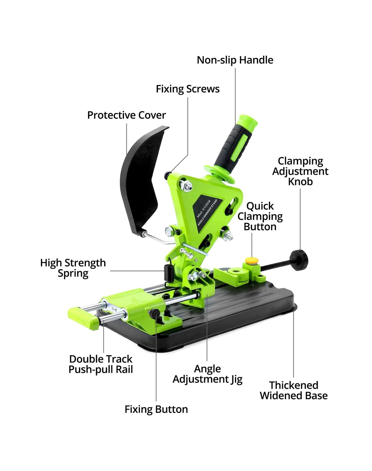 QWORK Angle Grinder Bracket, Adjustable 45 Degree Clamp Angle Grinder Holder ...