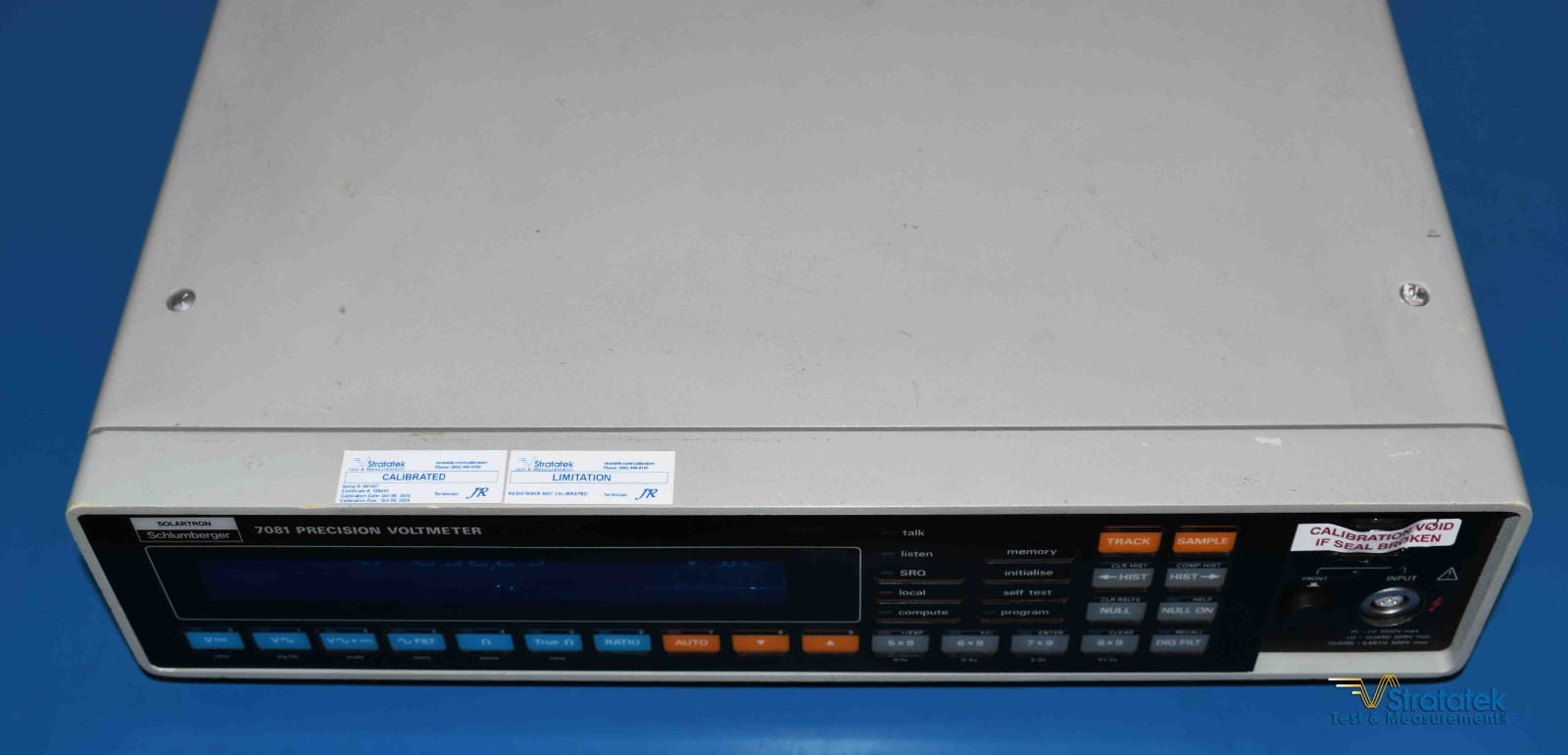 Solartron 7081 Precision Digital Voltmeter NIST Calibrated