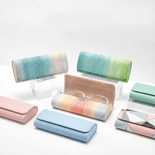 2 Pack Hard Shell Glasses Case, Gradient color Sunglasses Case, Eyeglass Case
