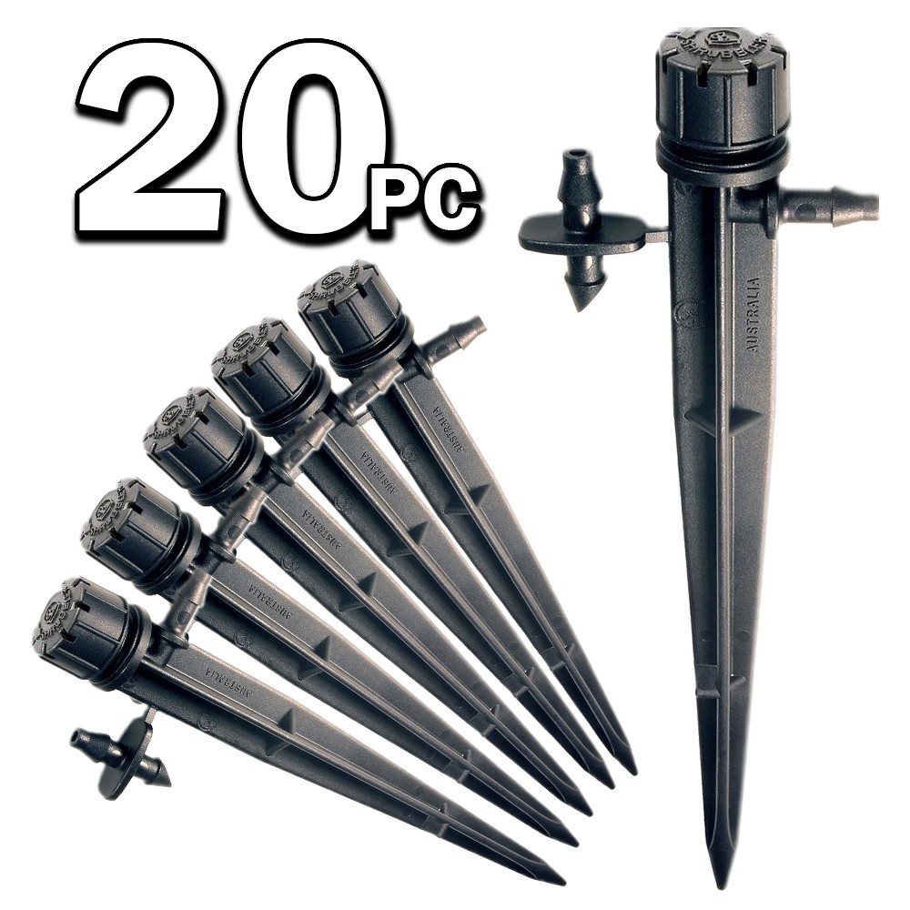 (20) Antelco Shrubbler 360° Degree Adjustable Drip Irrigation Spike Flow Control