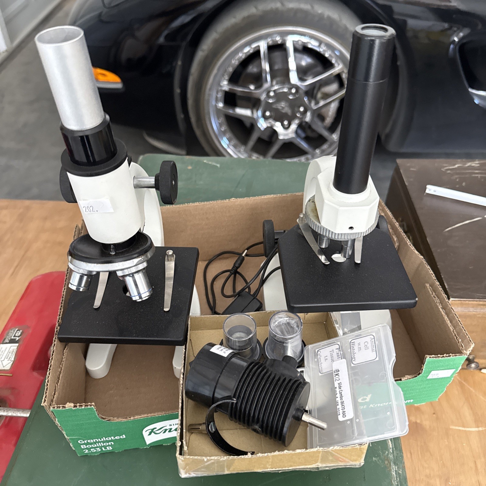 Student Microscope Set Of 2 With Extras