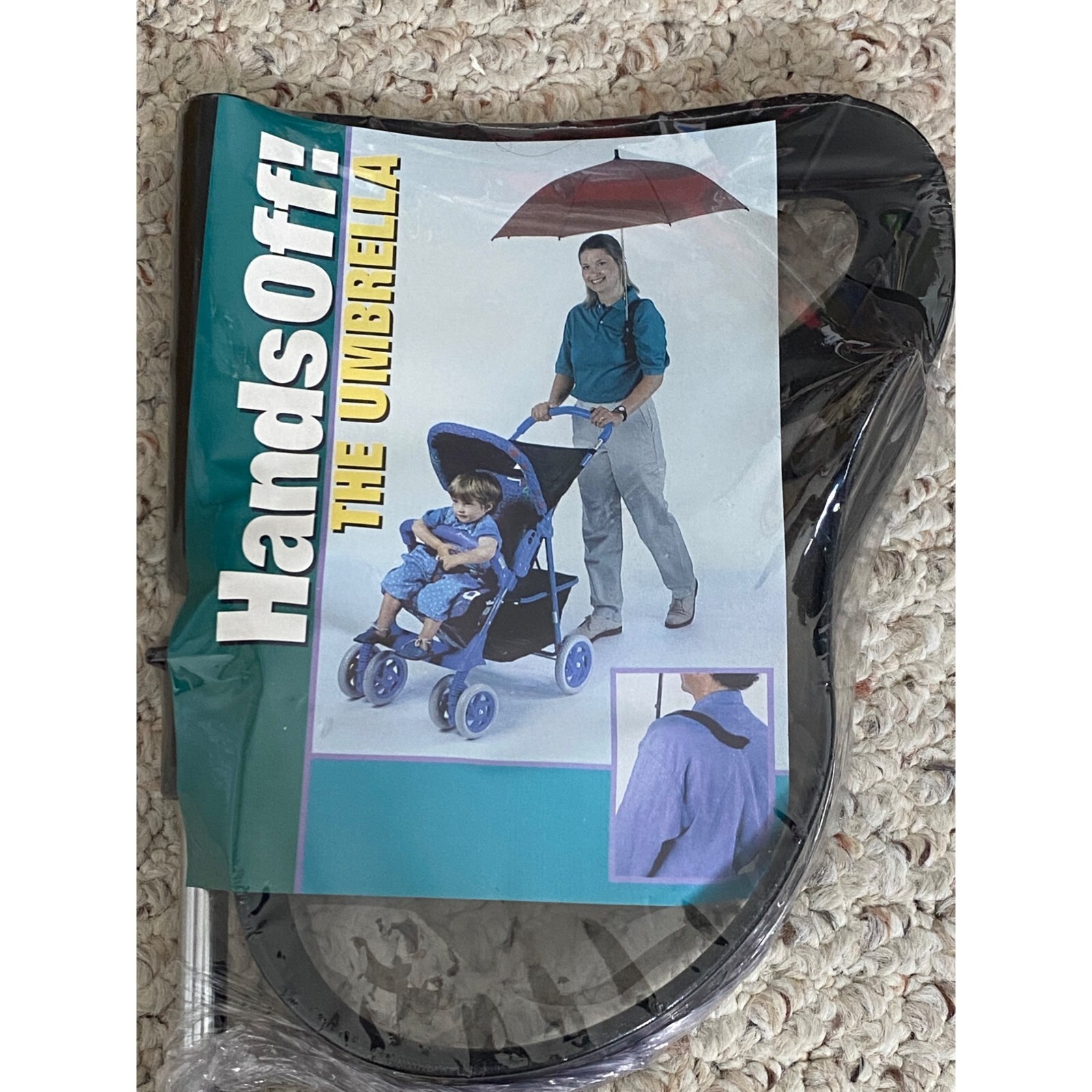 Vintage Hands Off Umbrella Hands Free New