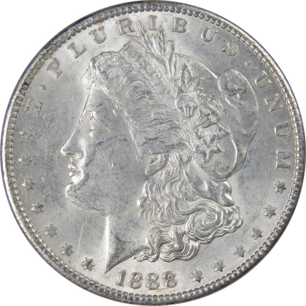 1888 Morgan Silver Dollar AU About Uncirculated $1 Coin Collectible