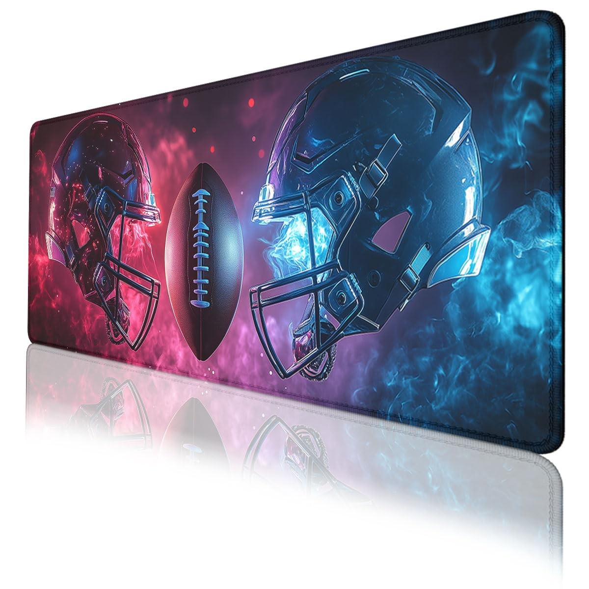 Sports Desk Mat Gaming Mouse Pad Cool American Football Red Blue Rugby Helmet...