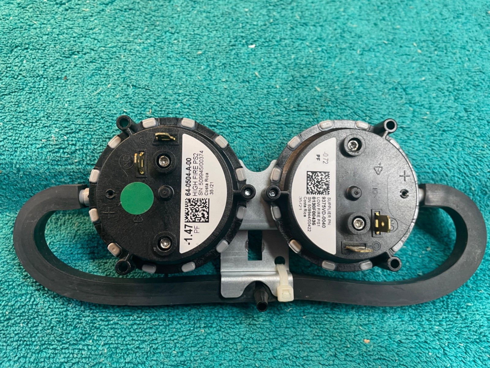 New Goodman 0130F00436 OEM 2-Stage Pressure Switch -.72 & -1.47" WC 64-0504-A-00
