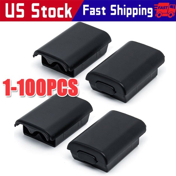AA Battery Back Cover Case Shell Pack For Xbox 360 Wireless Controller Black Lot