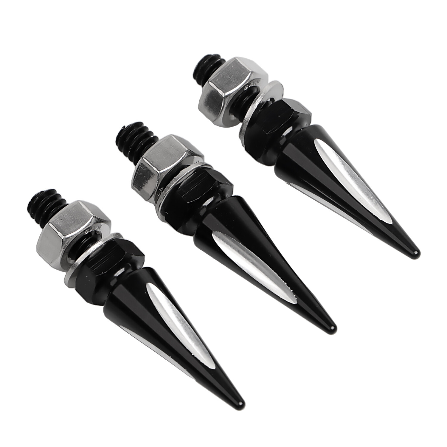 Black Cut Spike Windshield Bolts Screws Kit For Harley Electra Street Glide FLHT
