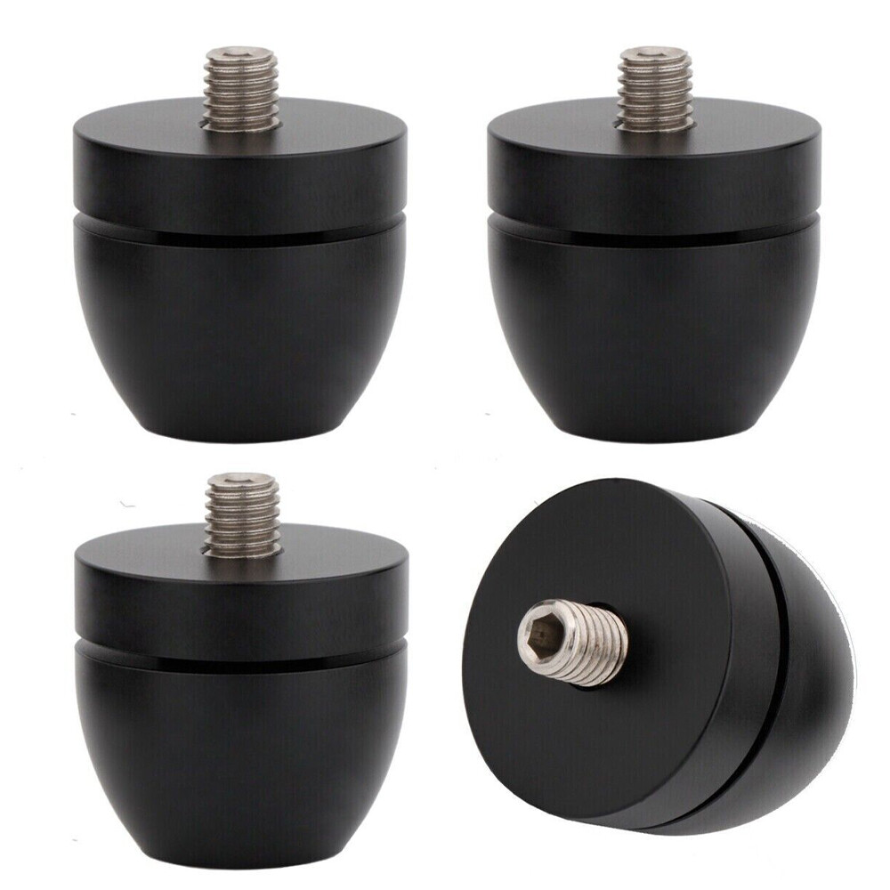 4Pcs HiFi Speaker Turntable Isolation Stand Feet Base Pad Stainless Steel Ball B
