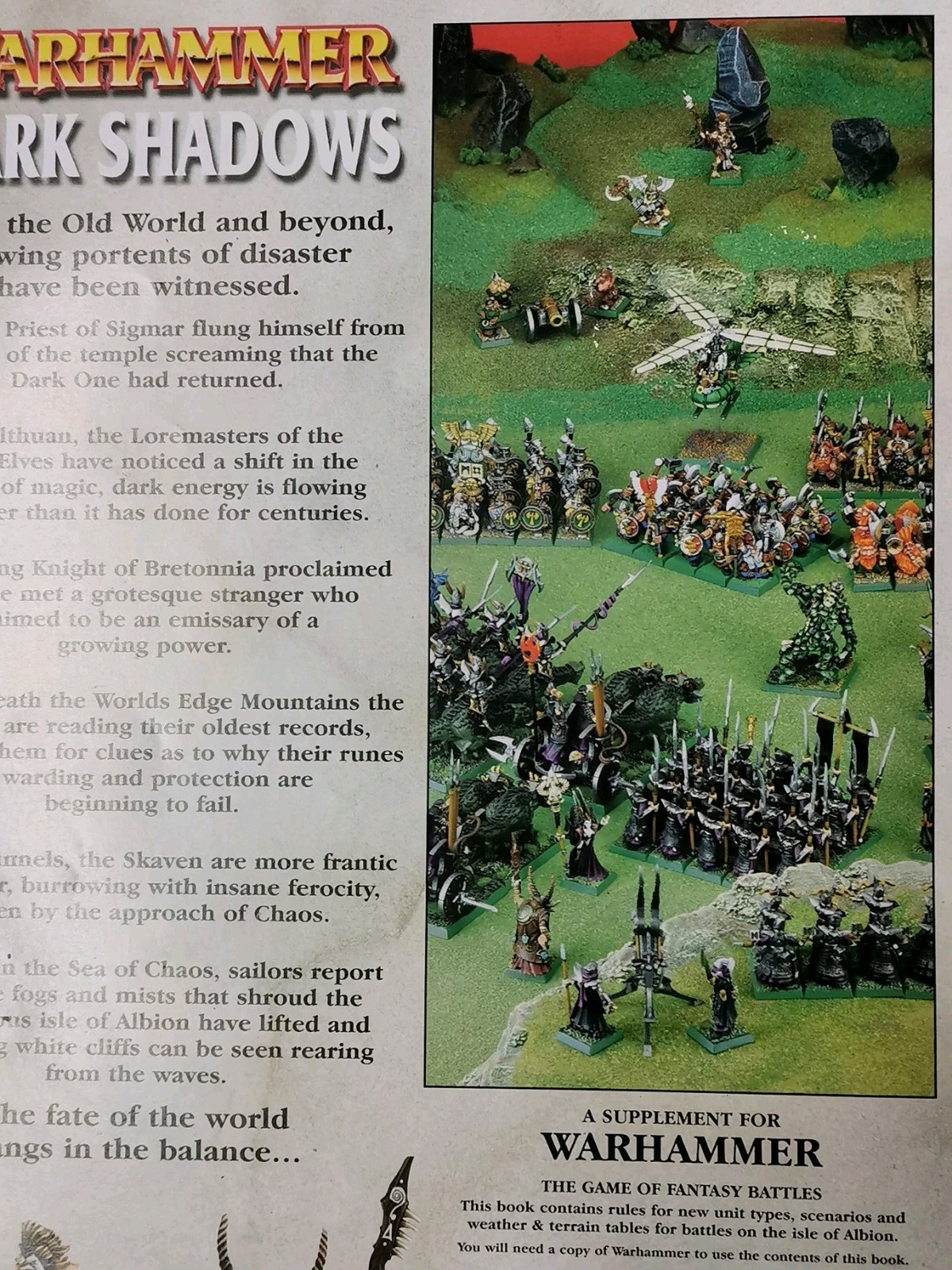Warhammer Dark Shadows Supplement Book Games Workshop 2001 Albion OOP Paper Back