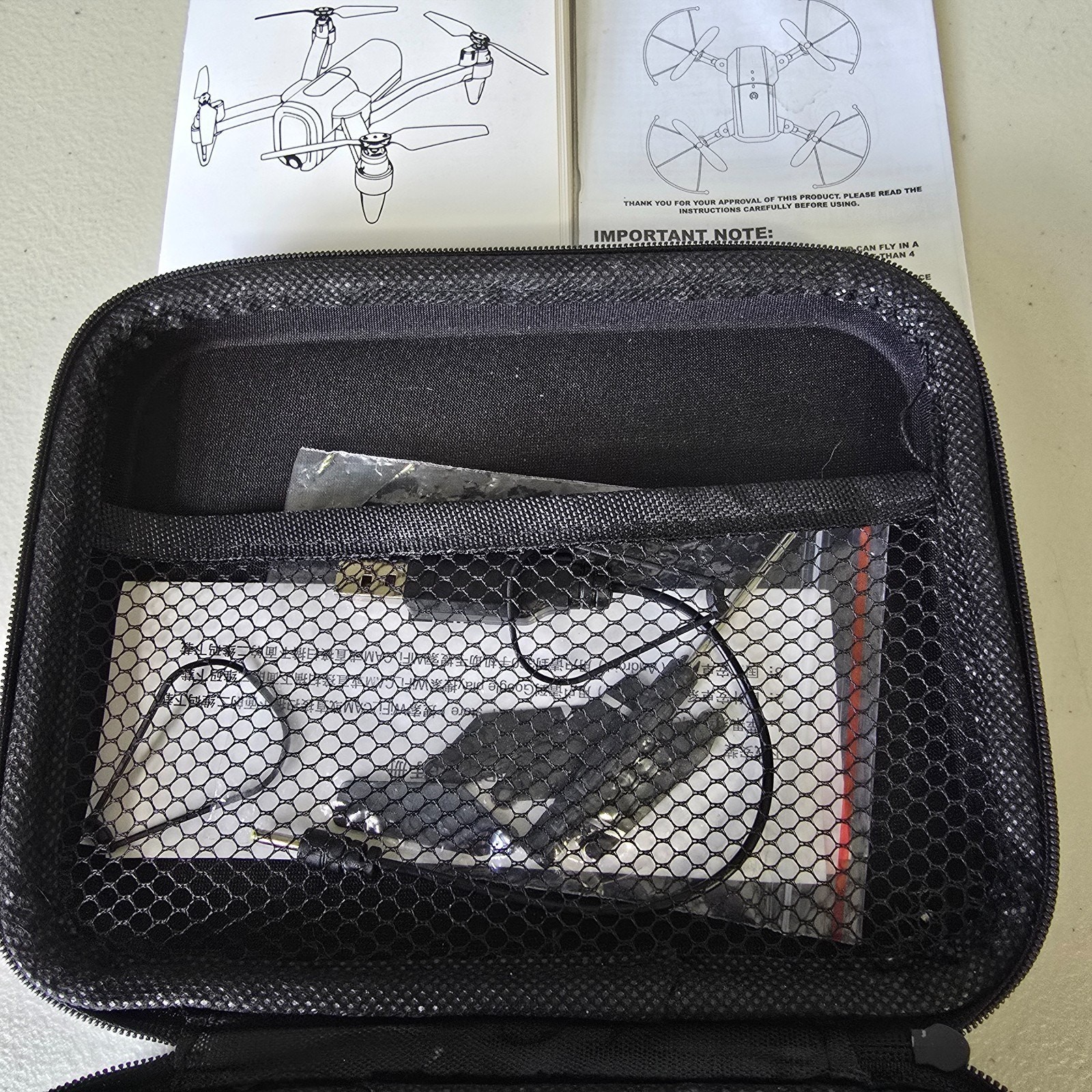 JLR/C S68 Mini Drone Foldable Remote Control W/ Case, Charger & 3 Batteries