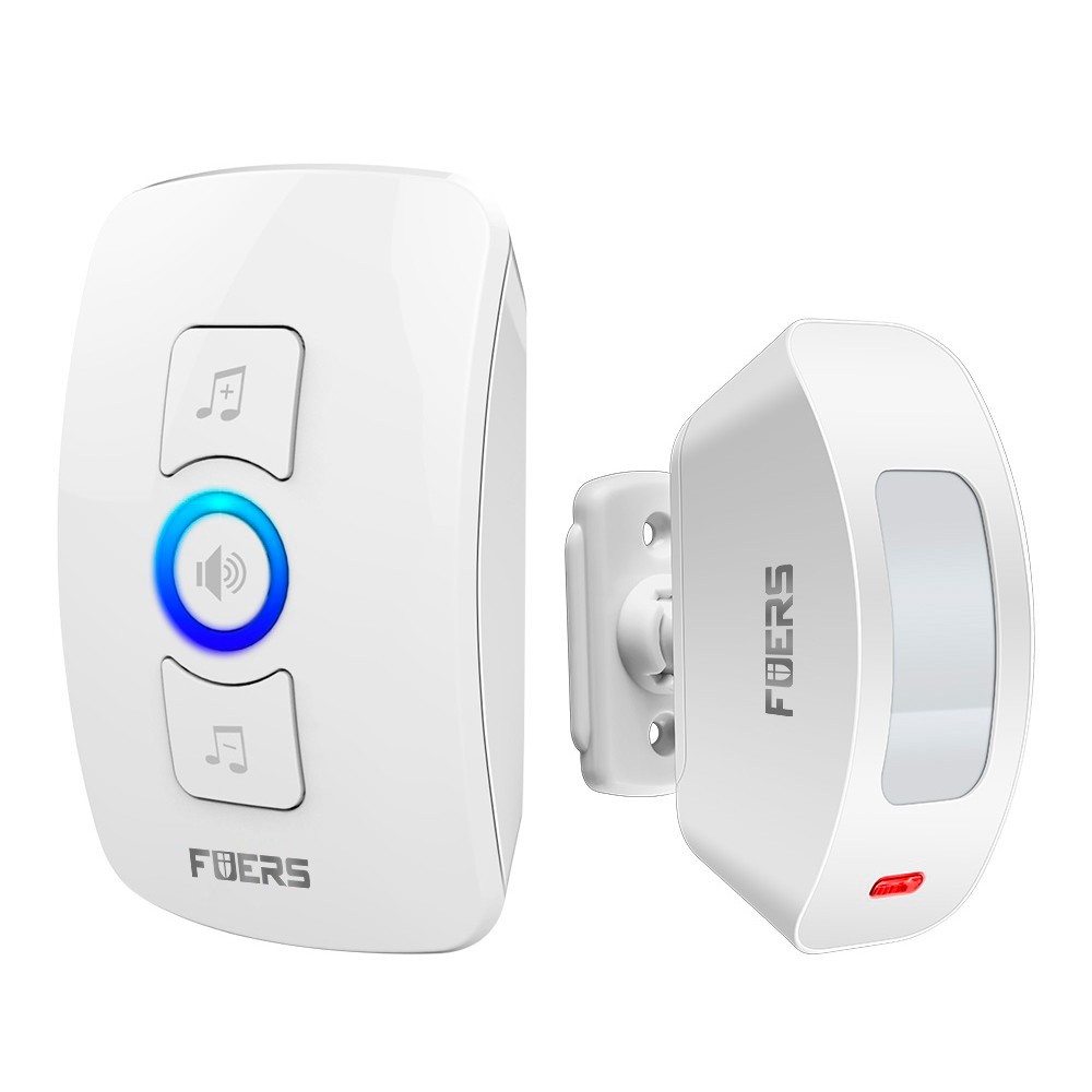 Wireless Motion Detector Doorbell Alarm Plug & Play Security Chime