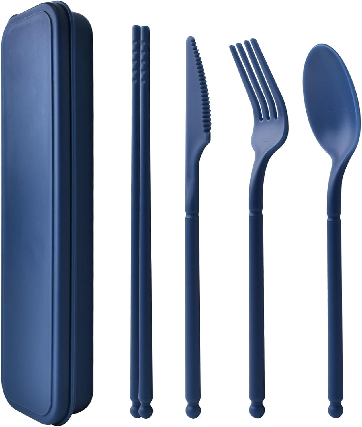 Reusable Utensils Set with Case, Eco-Friendly Bpa Free Plastic Travel Utensil...