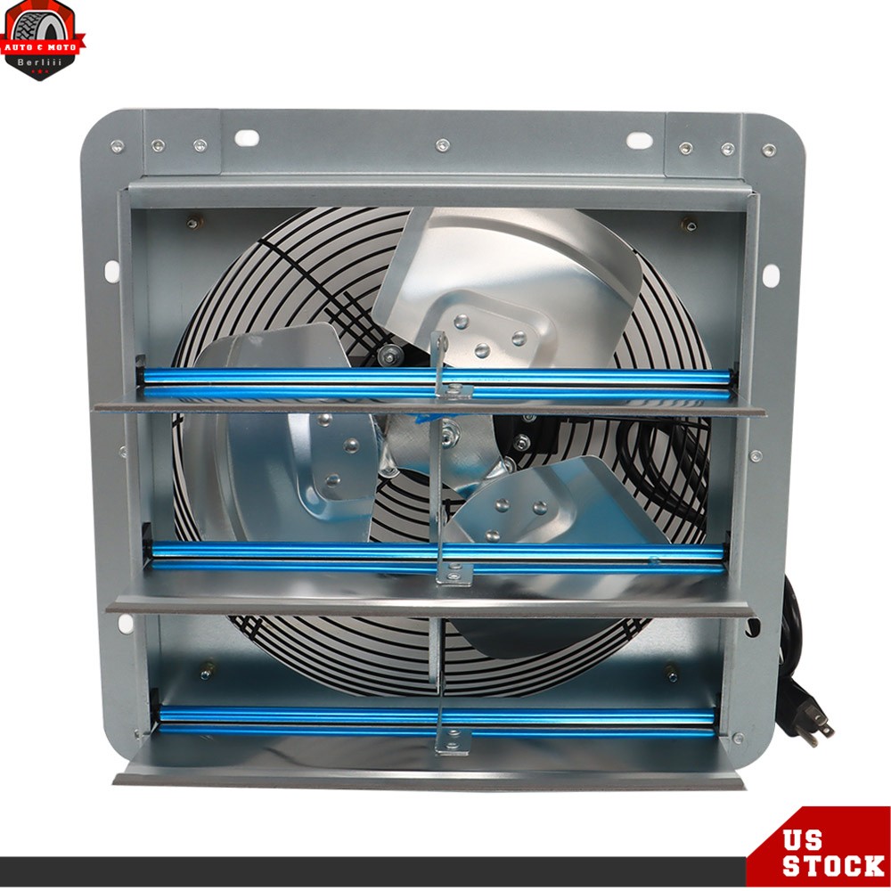 For Attic Shed Garage Aluminum High Speed 12 Inch 1800CFM Shutter Exhaust Fan