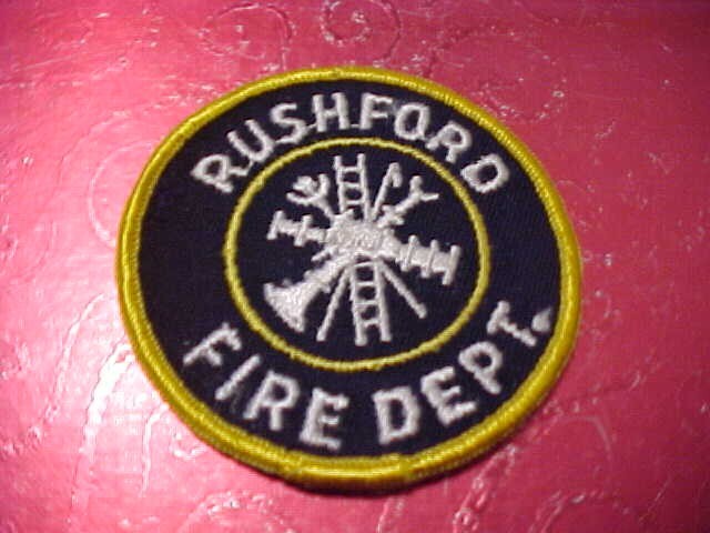 RUSHFORD NEW YORK FIRE DEPARTMENT PATCH SHOULDER SIZE UNUSED 3 INCH