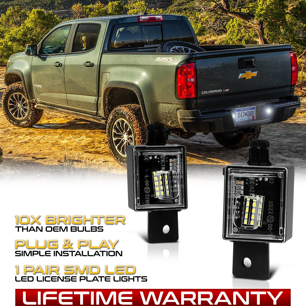 For 2015-2020 Chevy Colorado GMC Canyon FULL-SMD LED License Plate Lights Lamps